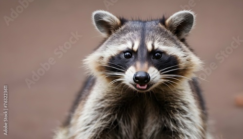 A Raccoon With A Comical Expression Its Eyes Wide Upscaled 3