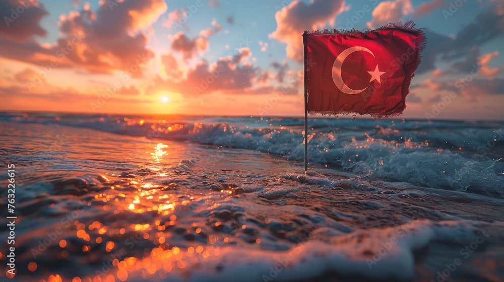 Background photo for Turkey national day - obrazy, fototapety, plakaty 