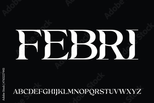 Elegant modern display font vector