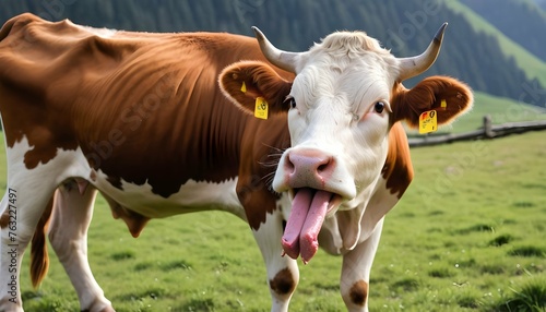 A Cow With Its Tongue Stretched Out Reaching For Upscaled 2 © Adeeba