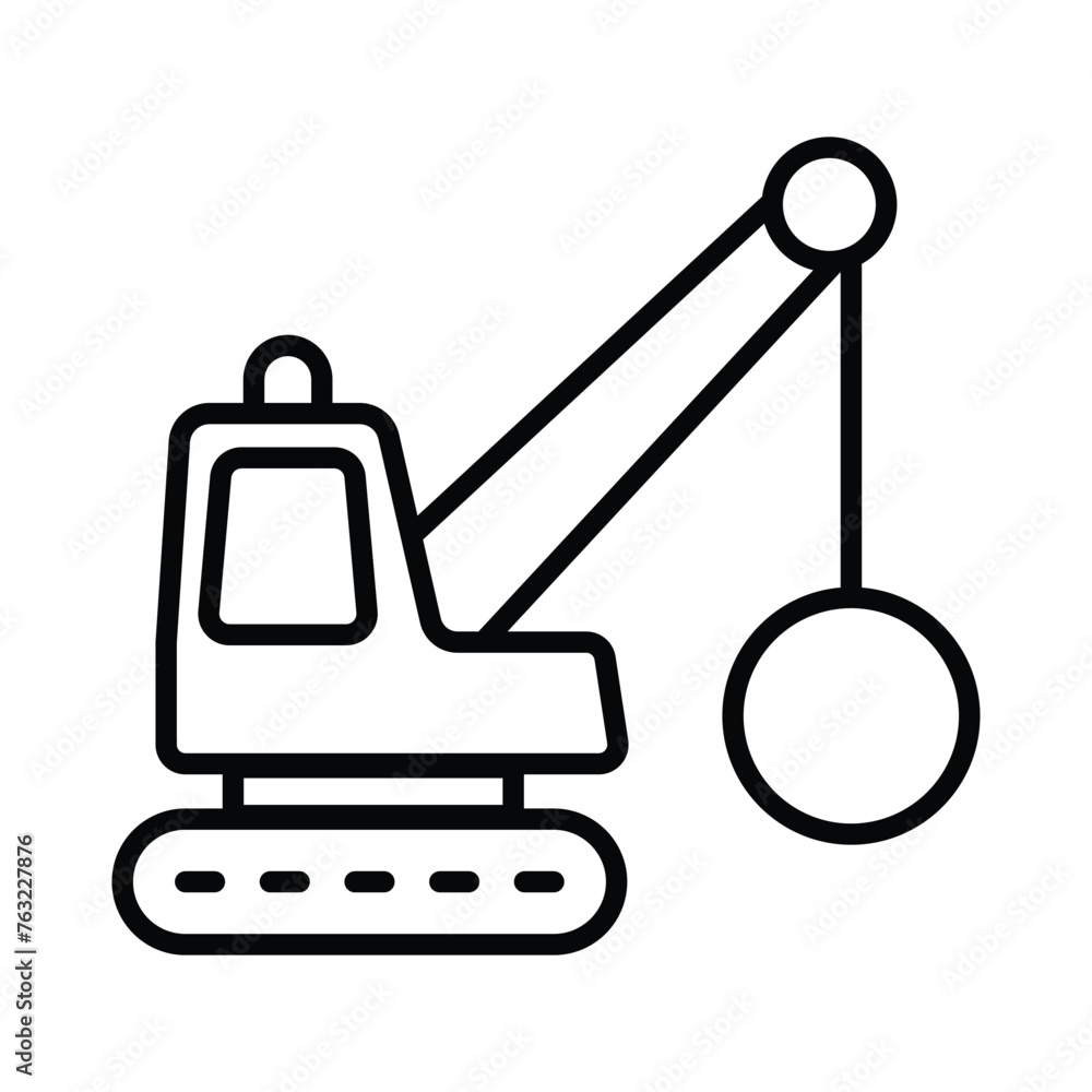 Demolishing icon editable stock vector illustration Demolishing icon editable stock vector illustration