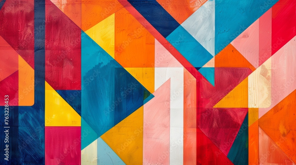 Abstract colorful geometric mural Abstract colorful geometric mural