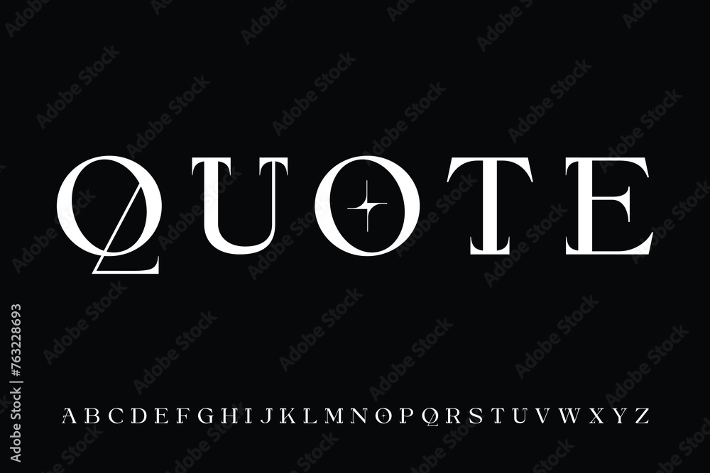 Obraz premium Luxury vintage display font vector