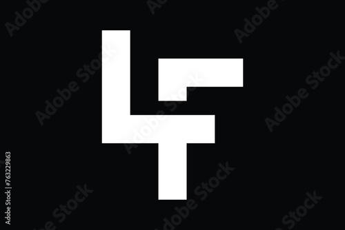 Letter L F logo design template