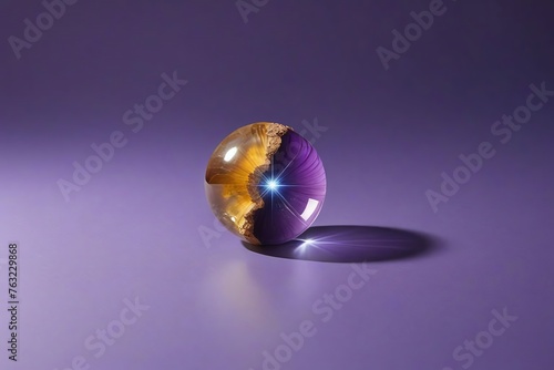 Mystic Purple and Gold Crystal Sphere Centerpiece