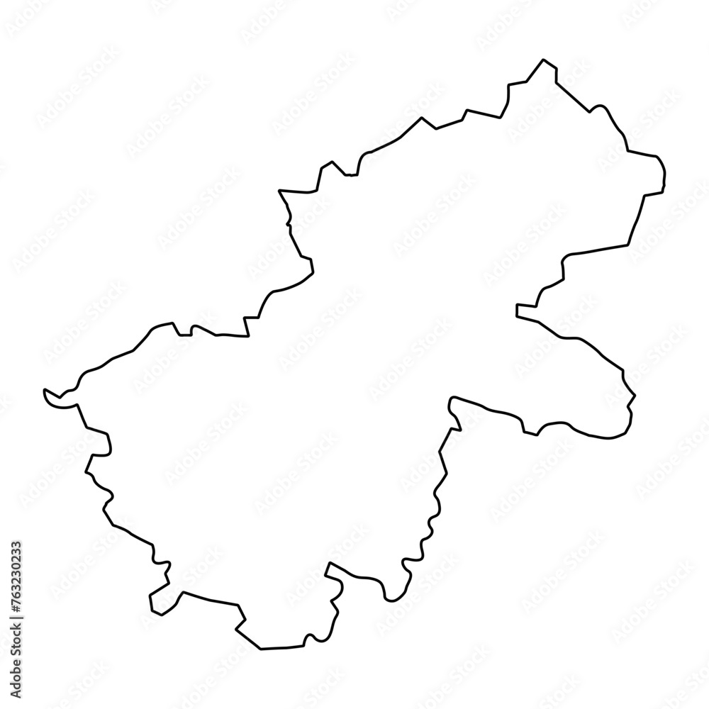 Ha Giang province map, administrative division of Vietnam. Vector illustration.