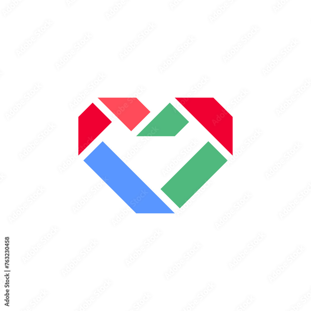 Heart icon or Valentines day symbol, holiday sign designed for celebration, vector paper origami style. Heart icon or Valentines day symbol, holiday sign designed for celebration, vector paper origami style.