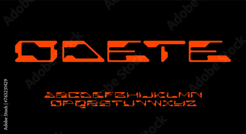 Modern futuristic vector font