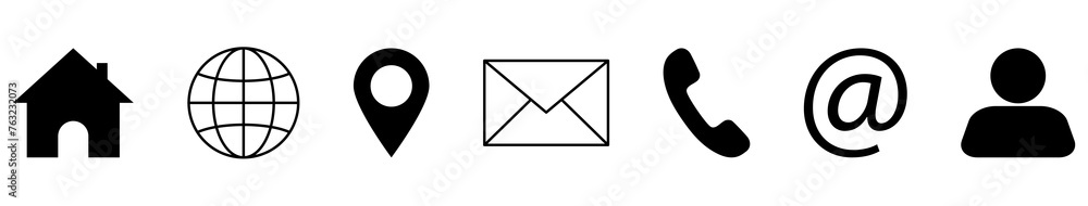 Contact us icons. Vector illustration Contact us icons. Vector illustration