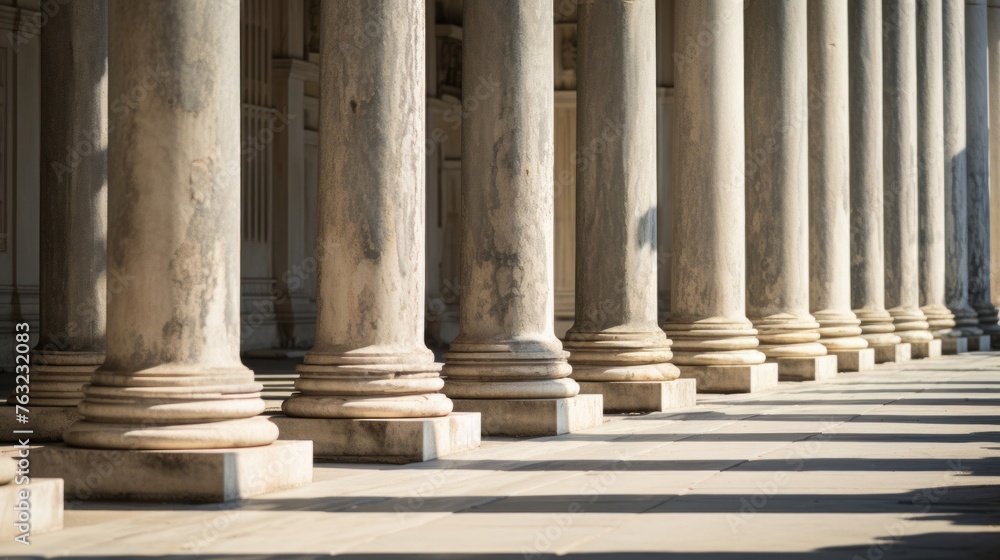 Colonnade shows Doric columns' wear a history of decay and endurance Colonnade shows Doric columns' wear a history of decay and endurance