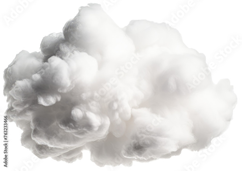 Fluffy cloud with transparent background