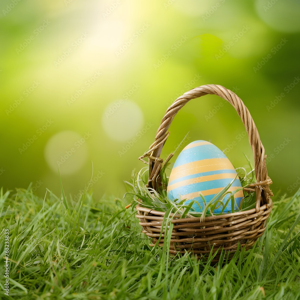 Tranquil Easter background evoking the serenity of a peaceful spring morning For Social Media Post Size