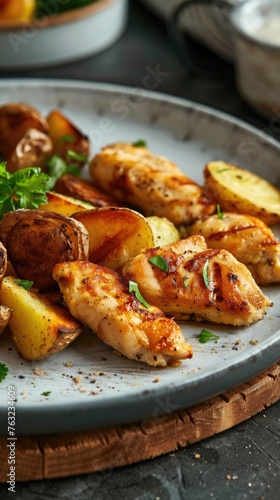 oven baked chicken and potatoes 