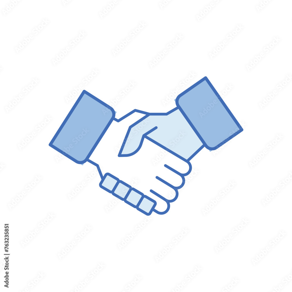 Blue line Business Partnership vector icon Blue line Business Partnership vector icon