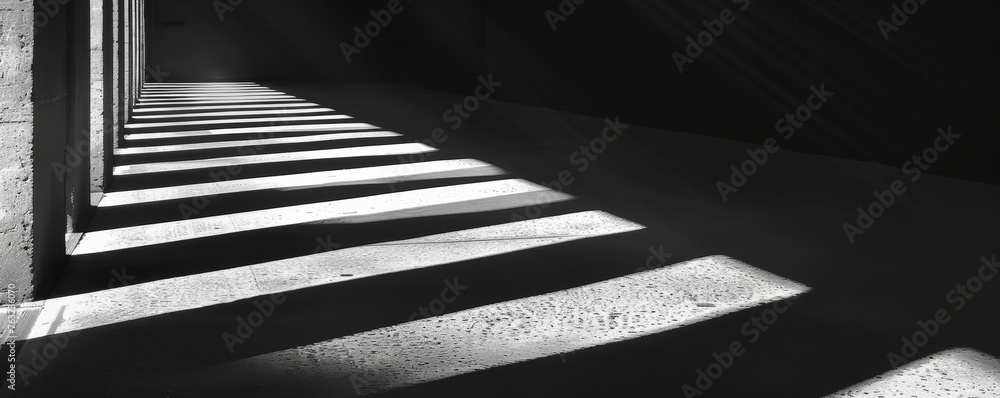 Contrasting shadows on staircase Contrasting shadows on staircase