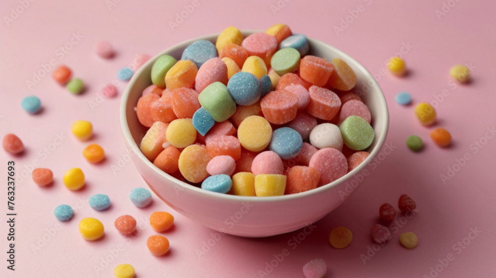 Many sweet colorful candies