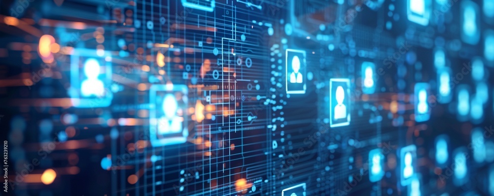 Obraz premium Secure and intuitive AI for efficient user profile management and personalization.