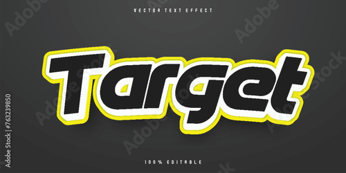Cartoon text effect  editable target and sticker text style