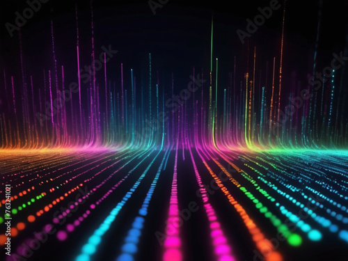 Vibrant digital sound waves