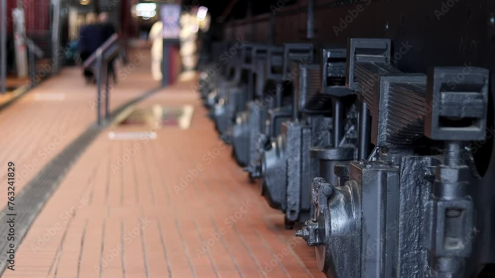 wheels of an old locomotive side view wheels of an old locomotive side view
