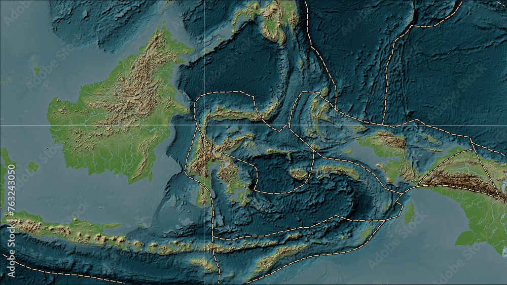 Molucca Sea plate - boundaries on the map