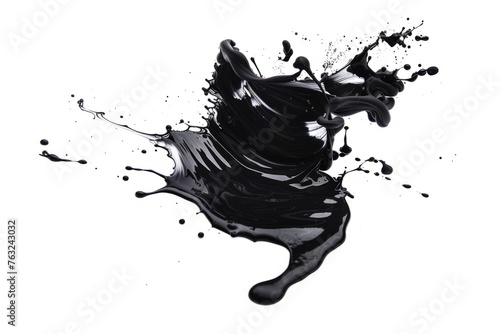 Spectacular splash of black ink