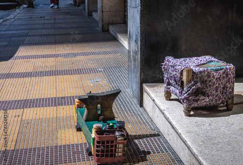 Bootblack stall in Achrafieh district of Beirut city, Lebanon photo