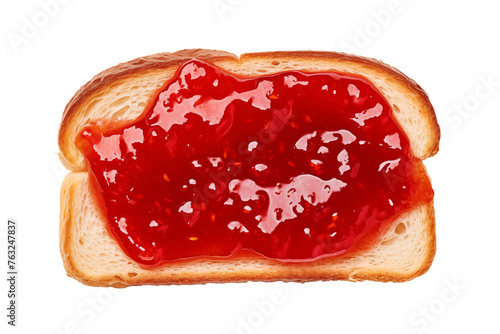 bread with jam isolated on transparent or white background, png