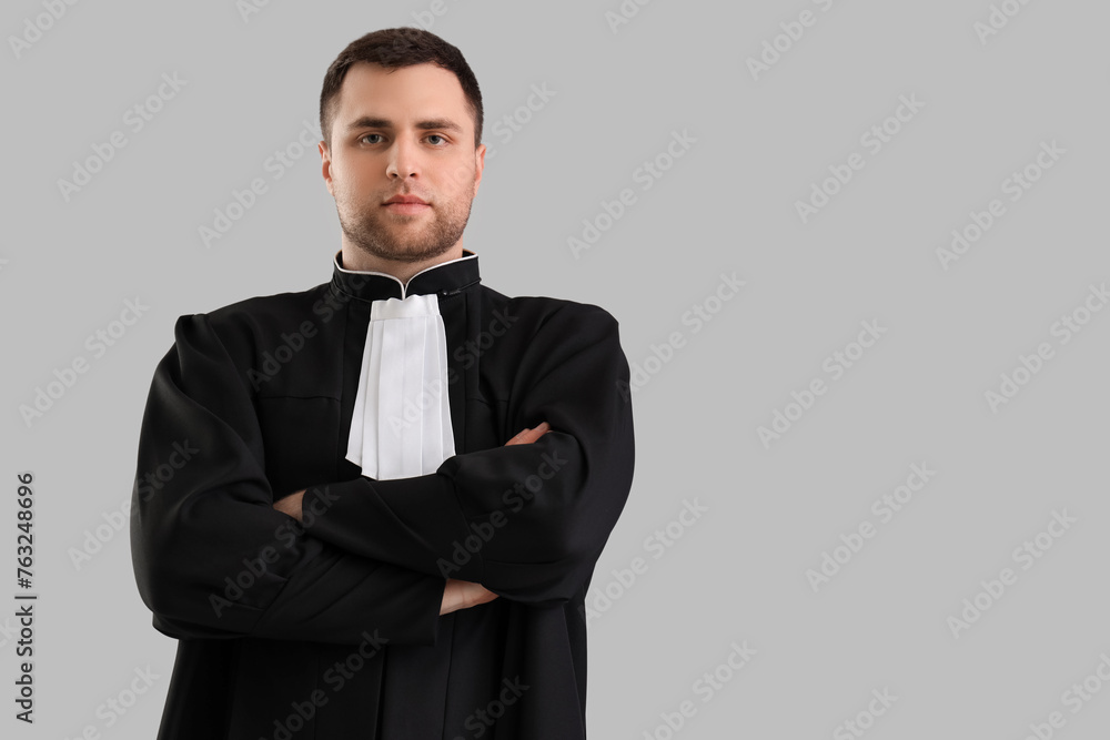 Male judge on light background Male judge on light background