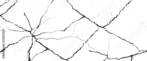 Vector grunge effect black and white drawing of cracked paint, scratch grunge urban Transparent background.