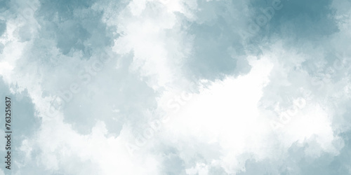 Clouds in the fog. dark blue indigo watercolor splash background. Hand painted watercolor sky and clouds, abstract watercolor background, vector illustration. Design for your date, postcard, banner.