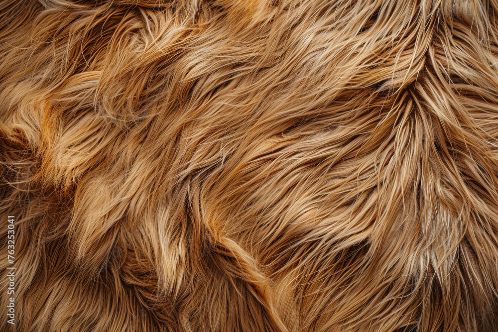 Fototapeta premium Brown animal fur texture for background