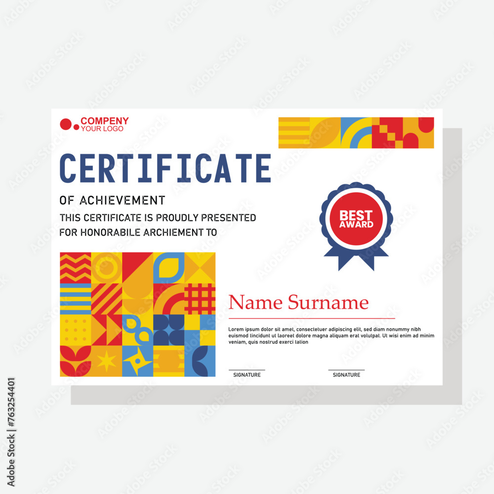 modern certificate template modern certificate template