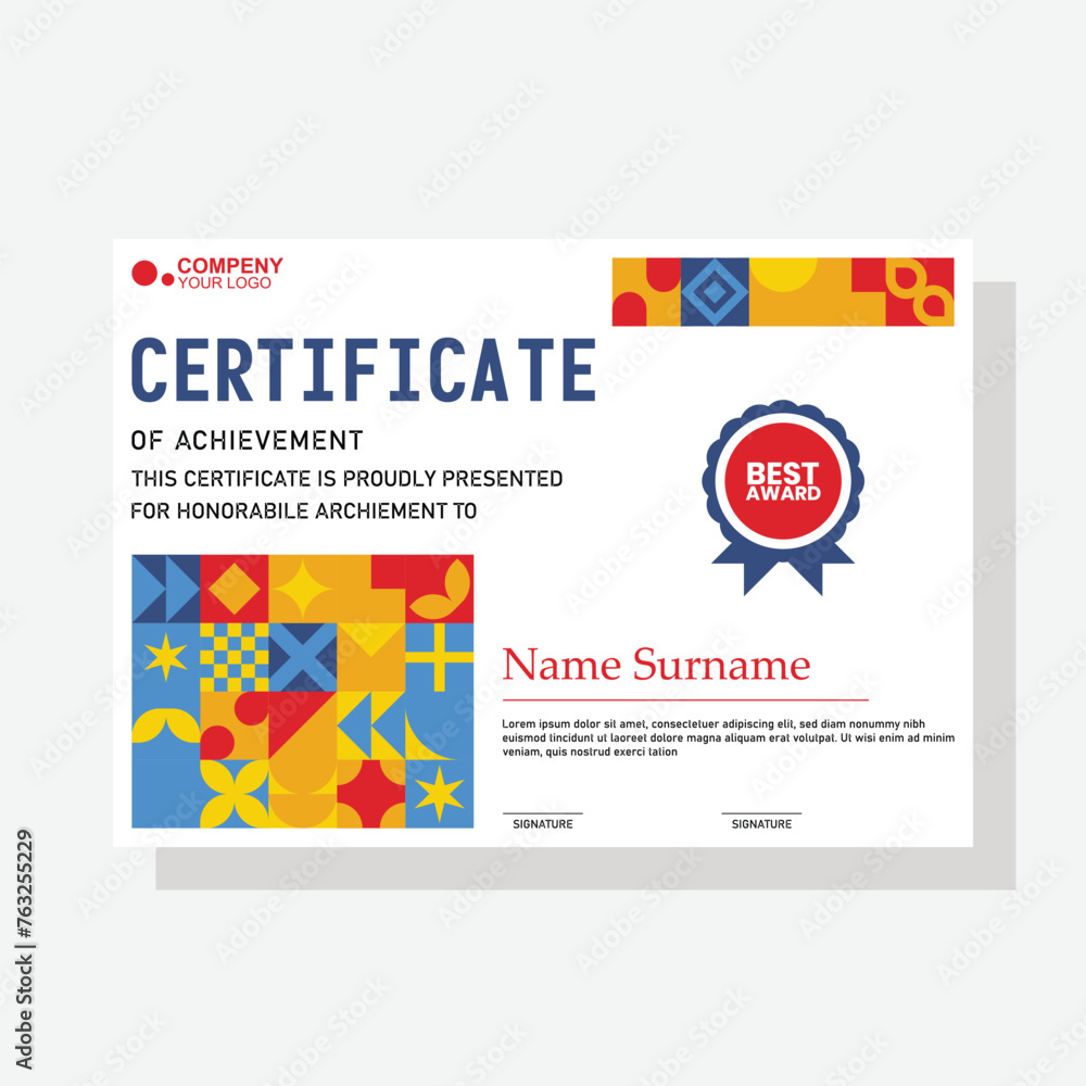 modern certificate template modern certificate template