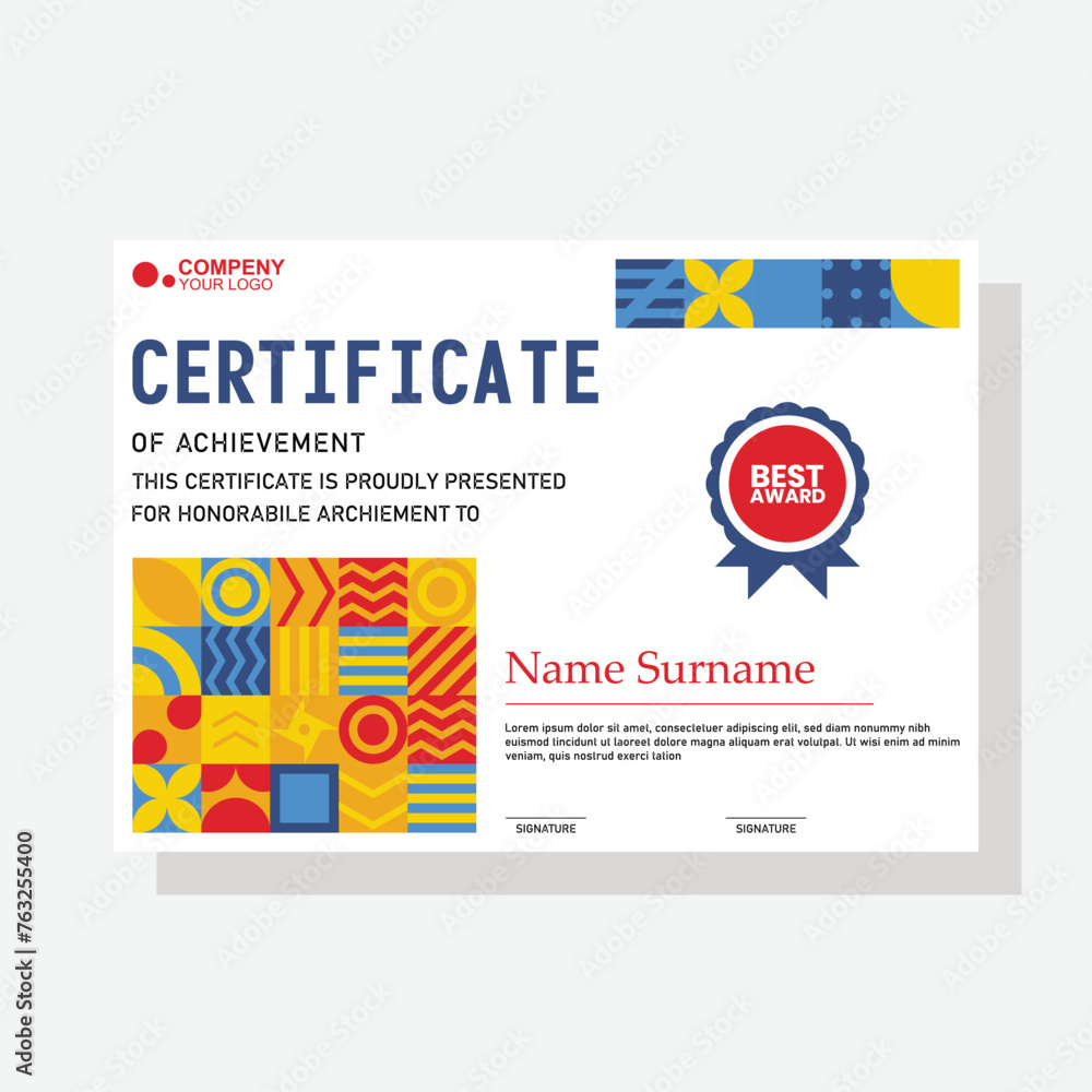 modern certificate template modern certificate template