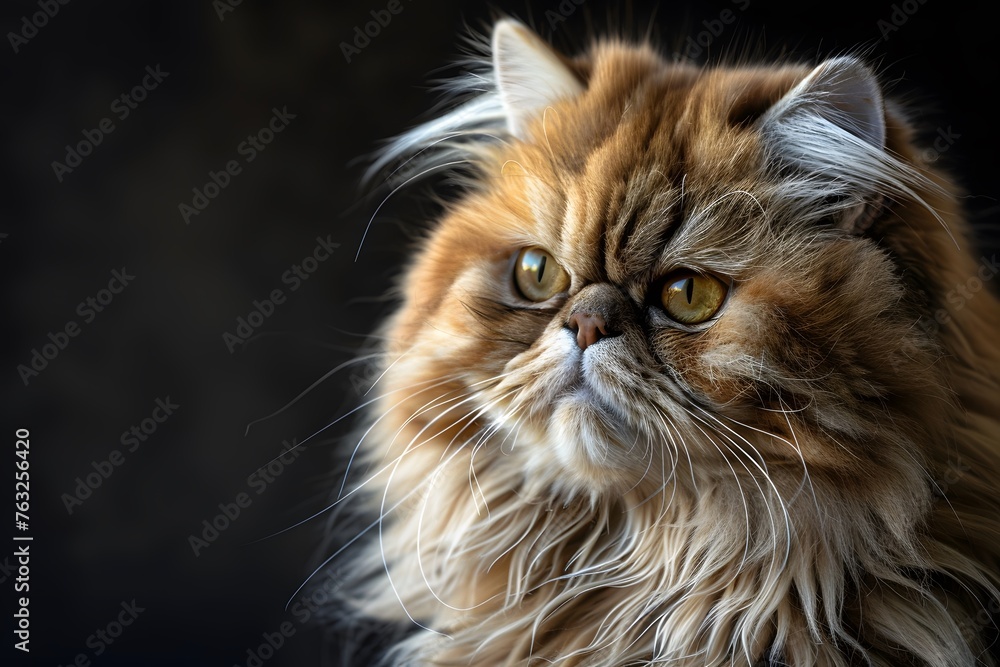portrait of a persian cat. white cat portrait of a persian cat. white cat