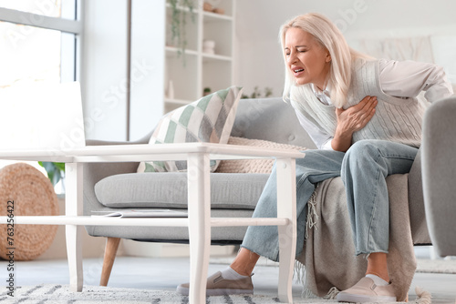 Mature woman suffering from...