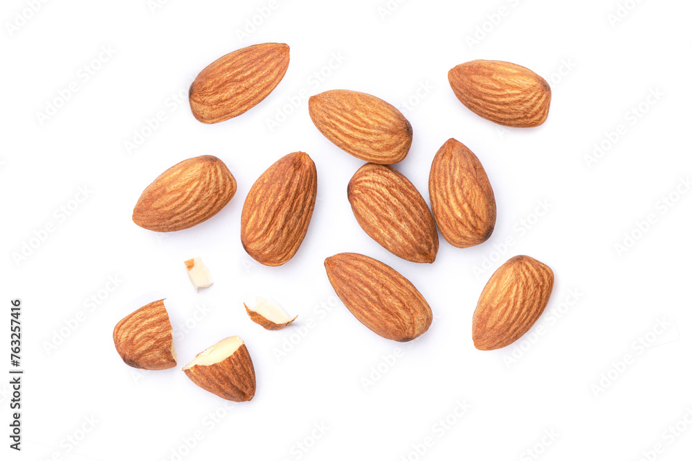 almonds isolated on white background almonds isolated on white background