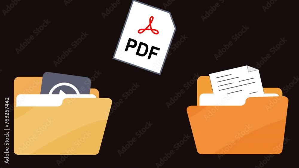 File transfer computer folder to folder animation Alpha Channel. File ...