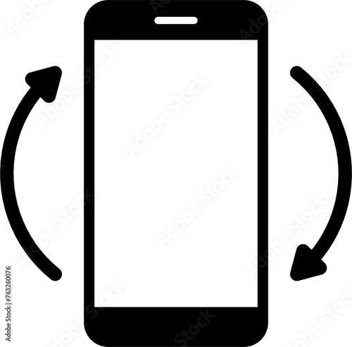 cell phone rotation icon vector. symbol, sign