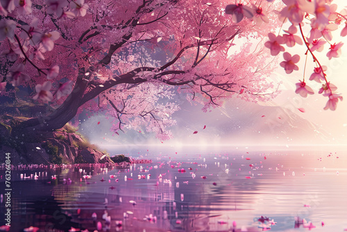Beautiful cherry blossom for background #763260844