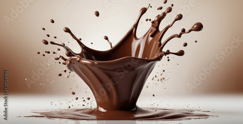 chocolate splash illustration, for food and beverage products