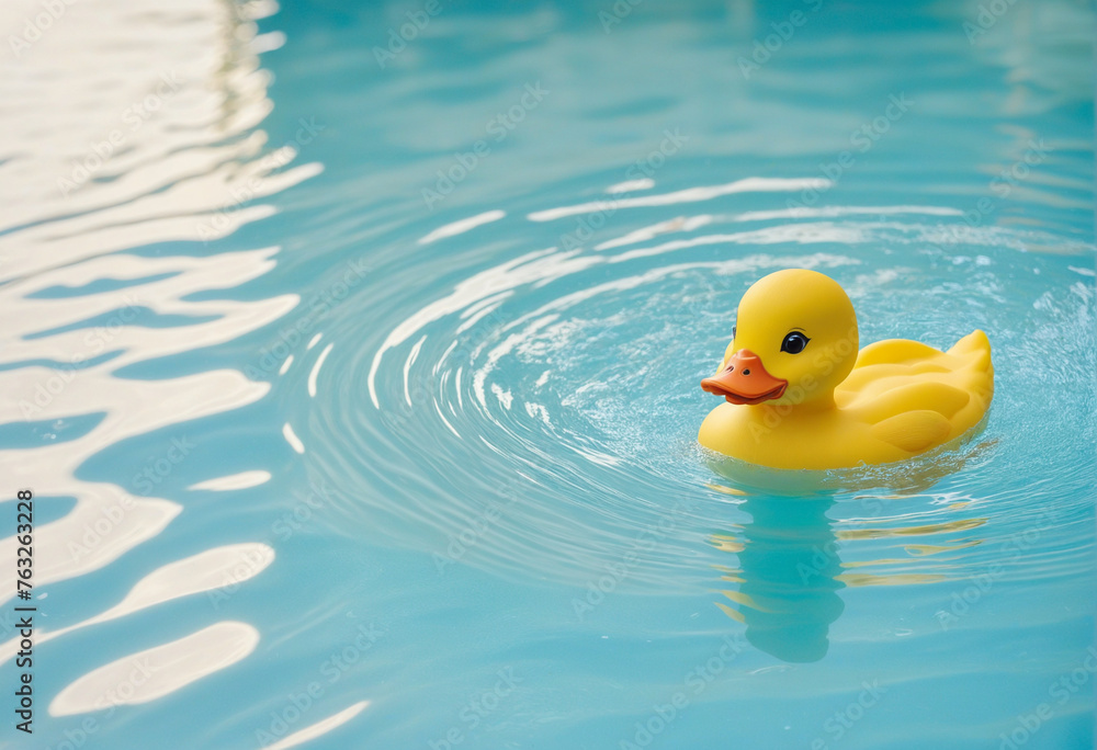 yellow duck in swimming pool yellow duck in swimming pool