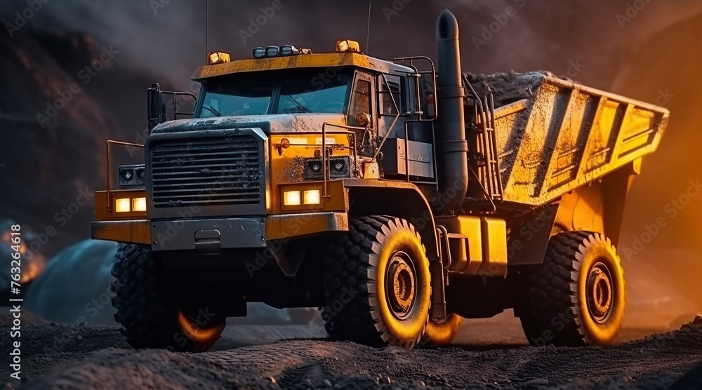 Illuminated Mining Titan at Dusk Illuminated Mining Titan at Dusk