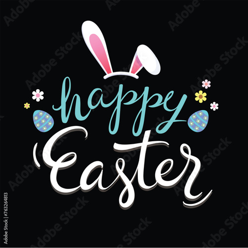 Happy Easter bunny Ears Cute Simple New 2024 Minimal Designs