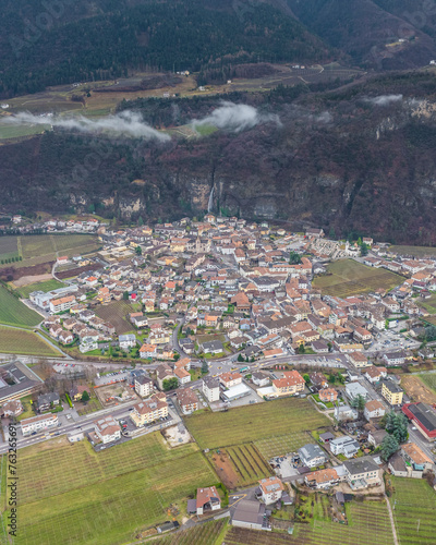 Aerial view of Salorno, South Tyrol, Italy. photo