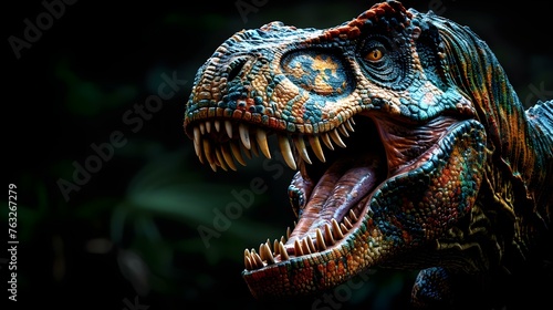 Tyrannosaurus rex, a Large Carnivorous Dinosaur commonly known as T rex. Concept Dinosaurs, Paleontology, History, Fossils, Prehistoric Creatures © Anastasiia