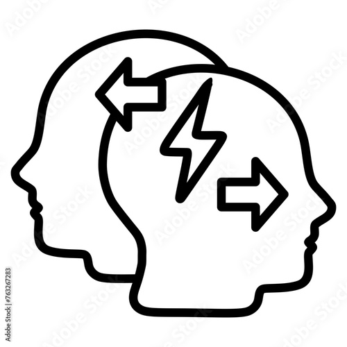 Conflict Resolution Icon Element For Design