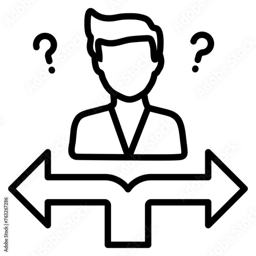 Decision-Making Icon Element For Design