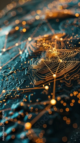 Create a sleek graphic featuring a paper map transforming into a digital map, reflecting the transition in regulatory practices Use a blend of traditional and modern elements